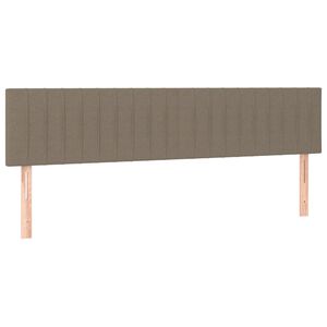 vidaXL Kopfteile 2 Stk. Taupe 90x5x78/88 cm Stoff