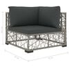 vidaXL 6-tlg. Garten-Lounge-Set mit Auflagen Poly Rattan Grau