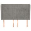 vidaXL Kopfteil mit Ohren Hellgrau 147x23x118/128 cm Samt