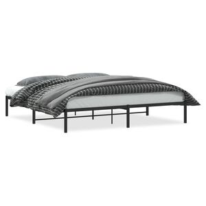 vidaXL Bettgestell Metall Schwarz 200x200 cm
