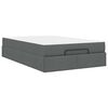 vidaXL Bettgestell mit Matratze mit Matratze 2 pcs Dunkelgrau Stoff
