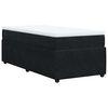 vidaXL Boxspringbett mit Matratze Schwarz 100x200 cm Samt