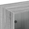 vidaXL B&uuml;cherschrank mit T&uuml;ren Grau Sonoma 204x37x75 cm Holzwerkstoff