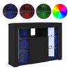 vidaXL Eck-LED-TV-Schrank Schwarz 100x40x68cm Holzwerkstoff