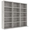 vidaXL CD-Regal Betongrau 100x23x89,5 cm Holzwerkstoff