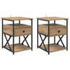 vidaXL Nachttisch 2 Stk. Artisan-Eiche 40 x 42 x 55 cm Holzwerkstoff