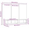 vidaXL TV-Schrankset Schwarz Eichen-Optik 120 x 23,5 x 90 cm