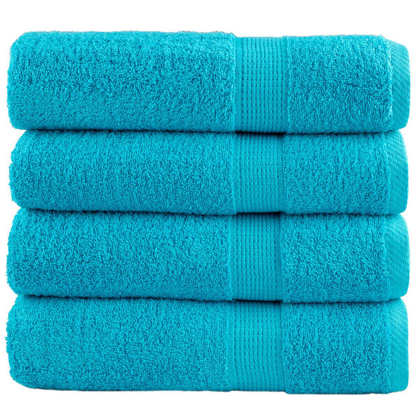 vidaXL Premium-Duscht&uuml;cher SOLUND 4 Stk. T&uuml;rkis 70x140 cm 600 g/m&sup2;