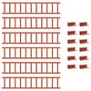 vidaXL Dachschneeschild Rot 600 x 2,5 x 20 cm Stahl