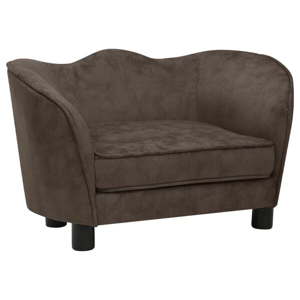 vidaXL Hundesofa Braun 66x43x40 cm Pl&uuml;sch