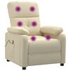 vidaXL Massagesessel Creme Stoff