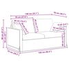 vidaXL Sofa Weinrot Gesamtabmessungen: 158 x 78 x 80 cm (B x T x H)