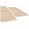 vidaXL Hochflor-Bettvorleger 3 Stk. Beige