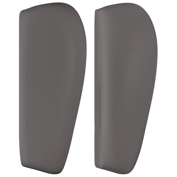 vidaXL Kopfteil mit Ohren Grau 147x23x78/88 cm Kunstleder