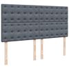 vidaXL Ottoman-Bett mit Matratzen Dunkelgrau 160x200 cm Samt