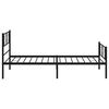 vidaXL Bettgestell mit Kopf- und Fu&szlig;teil Metall Schwarz 100x200 cm