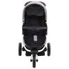 vidaXL 3-Rad-Kinderwagen Grau und Schwarz