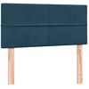 vidaXL Boxspringbett mit Matratze Dunkelblau 80x220 cm Samt