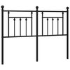 vidaXL Ersatz-Kopfteil Metall Schwarz 140 cm