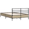 vidaXL Bettgestell Sonoma-Eiche 120x190 cm Holzwerkstoff und Metall