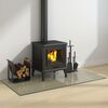 vidaXL Kaminofen Glasplatte Rechteckig 120x60 cm