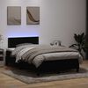 vidaXL Boxspringbett mit Matratze & LED Schwarz 120x210 cm Samt