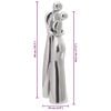 vidaXL Skulptur Silber 10 x 16 x 49 cm Aluminium