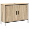 vidaXL Badezimmerm&ouml;bel-Set mit Regal mit T&uuml;r 3 pcs Braun Holzwerkstoff