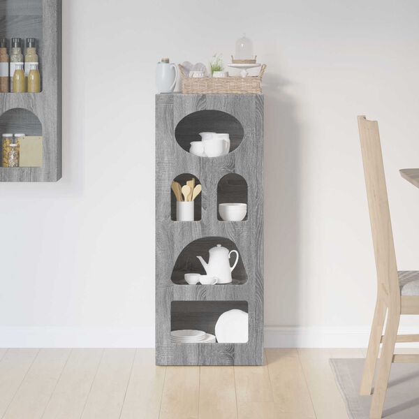 vidaXL Sideboard Graues Sonoma 40 x 35 x 100,5 cm Holzwerkstoff