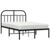 vidaXL Bettgestell mit Kopfteil Metall Schwarz 120x200 cm