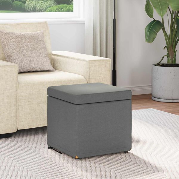 vidaXL Hocker Dunkelgrau 41 x 41 x 40 cm Stoff und Pressholz