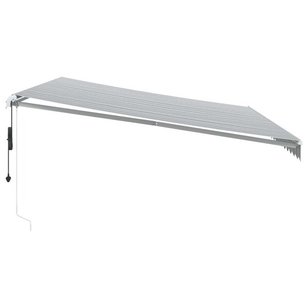 vidaXL Markise Automatisch Anthrazit & Wei&szlig; 500x350 cm