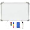 vidaXL Magnetisches Whiteboard Wei&szlig; 50 x 35 cm Stahl