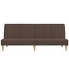 vidaXL Schlafsofa 2-Sitzer mit Hocker Taupe Stoff