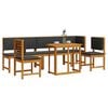 vidaXL Garten Bistro Set 6 pcs Braun Massivholz Akazie