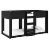 vidaXL Etagenbett f&uuml;r Kinder Schwarz Eichen-Optik 80 x 200 cm