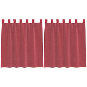 vidaXL Voile Vorh&auml;nge mit Schlaufen 2 Stk. Weinrot 140x140 cm