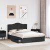 vidaXL Aufbewahrungsbett Schwarz 150 x 200 cm Holzwerkstoff