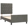 vidaXL Bettgestell ohne Matratze Dunkelgrau 80x200 cm Samt