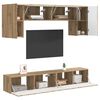 vidaXL TV-Schrankset 4 pcs Ger&auml;ucherte Eiche Holzwerkstoff