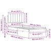 vidaXL Bettgestell mit gepolstertem Kopfteil Taupe 80 x 200 cm
