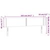 vidaXL LED Kopfteil Schwarz 163x16x78/88 cm Samt
