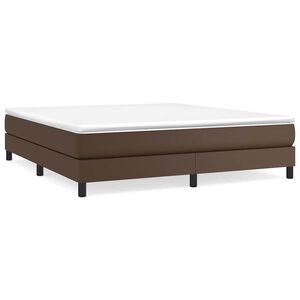 vidaXL Boxspringbettgestell Braun 180x200 cm Kunstleder