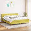 vidaXL Boxspringbett mit Matratze Gr&uuml;n 180x200 cm Stoff