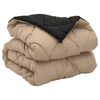 vidaXL Ganzjahresbettdecke Schwarz und Taupe 220 x 140 cm Mikrofaser