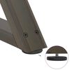 vidaXL Couchtischbeine 2 Stk. Naturstahl 40x(30-31,3) cm Stahl