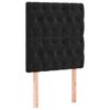 vidaXL Boxspringbett mit Matratze & LED Schwarz 100x200 cm Samt