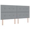 vidaXL Boxspringbett mit Matratze Hellgrau 200 x 200 cm Stoff