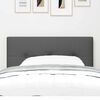 vidaXL LED Kopfteil mit LED-Lichtleisten Dunkelgrau 80 cm Polyester