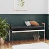 vidaXL Bank 97 cm Schwarz Samt und Edelstahl
